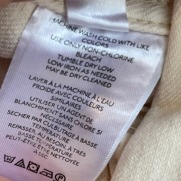 New FREE PEOPLE Women's Jolene Oversized Denim Trucker Jacket in Ecru size M - Picture 15 of 15